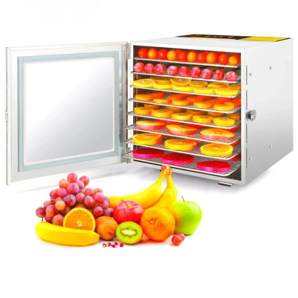 Commercial Food Dehydrator - Commercial 8-Tray Stainless Steel Food Dehydrator