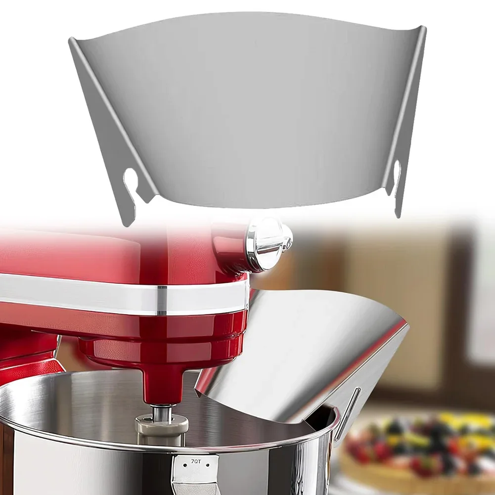 Commercial Kitchen Aid Mixer - Lifesparking Stainless Steel Pour Shield for