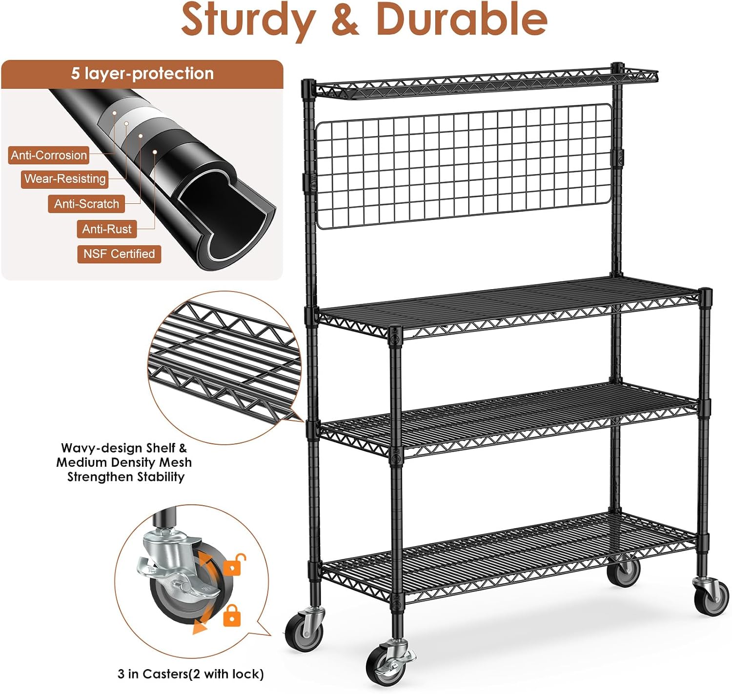 Bakers Rack Display Stand Stor - огляд і ціна Commercial Kitchen Microwave