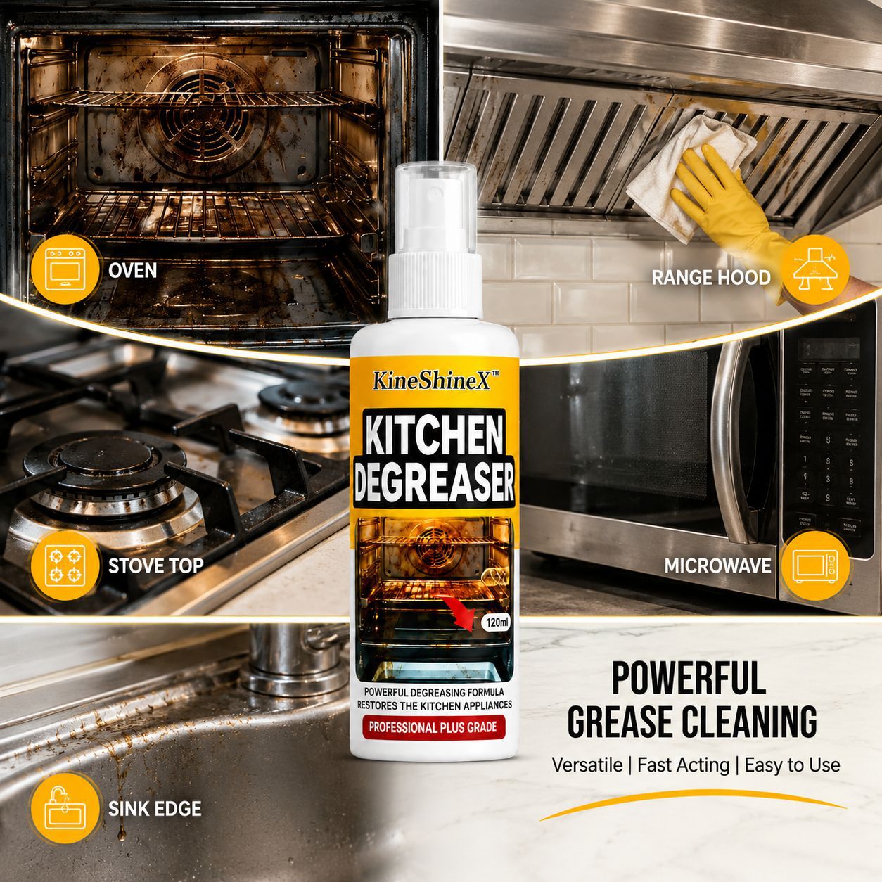 Kitchen degreasing cleaner Ove - огляд і ціна Commercial Kitchen Grease Cleaner