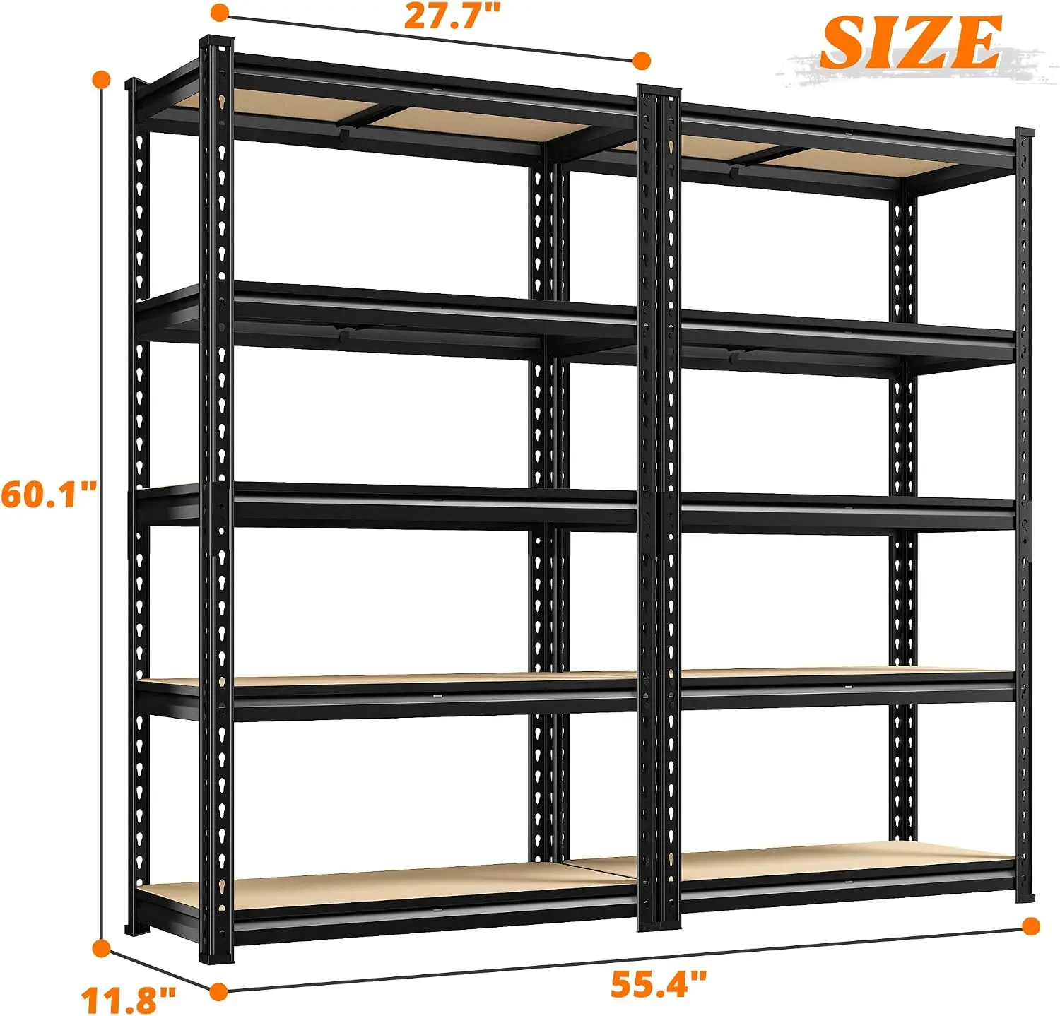 2PCS Storage Shelves,5 Tier Ga - огляд і ціна Commercial Kitchen Warehouse